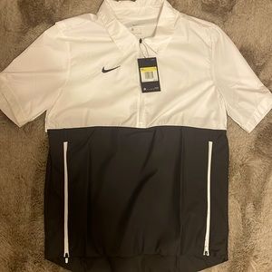 White/Black Nike Windbreaker Polo